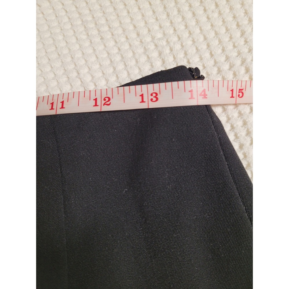 Talbots Womens Black Stretch Side Zip Straight Leg Dress Pants Slit Hem Size 6 - Picture 6 of 6